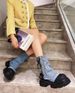 P9/Martin-Stiefel Für Damen, Kurze Jeansstiefel, Nieten, Zweiteilige Stiefel Im Hot-Girl-Stil, Dicke Sohlen, Erhöhte Stiefel Für Kleine Leute, Damen_vogvips.com