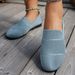 New Spring/Summer Flyknit Flat Bottom One Step Mom Shoes Fashion Round Head Solid Color Casual Single Shoes For Women_vogvips.com