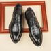 Euro Step Top Layer Cowhide 2025 New British Genuine Leather Handcrafted Brogue Men's Business Formal Derby Shoes_vogvips.com