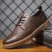 Euro Step Casual Leather For Men Summer New Large Size Men's British Style Sneakers Korean Version Trendy Workwear Versatile Shoes_vogvips.com