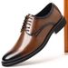 「XGXC」Large-size Pointed-toe Formal Business Derby Shoes, British Suit Groom Shoes._vogvips.com