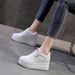 Women's Fashion Sneakers With Platform Wedge Heel, Breathable Mesh & Leather Upper, Round Toe Casual Shoes For Women Sneakers Casual Sports Shoes_vogvips.com
