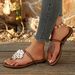 Foreign Trade Cross-border French Retro Flat Sandals For Women, Niche Design, Stylish And Versatile, Beach Non-slip_vogvips.com