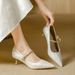 New Fashion Goddess Style Design Sense Spring And Autumn Temperament French Pointed High Heels Women S_vogvips.com
