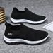 Sports Flyknit Breathable Non-Smelly Soft Sole Slip-On Fashion Men's Casual Shoes_vogvips.com