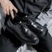 Euro Step Brogue Black Fashion Casual Leather Business Formal Men's Four Seasons 2025 New Trendy Shoes_vogvips.com