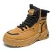 Autumn Men's High-Top Martin Boots, British Retro Thick-Soled Durable Work Shoes, Casual Outdoor Short Boots_vogvips.com