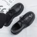 Euro Step New Business Formal Casual British Brogue Black Height-Increasing Men's Thick-Soled Leather Shoes Big Toe_vogvips.com