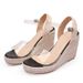 Women's Shoes Summer New Wedge Thick Bottom High Heel Sandals Women's High Heel Glass Glue Straw Braided Rope Bottom Large Size_vogvips.com
