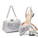 High-heeled sandals with a hard box jewel handbag set Daily party shoe bag_vogvips.com
