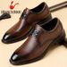 Men's Soft Bottom European Style Business Shoes Pure Cowhide Cigar Head Layer Leather Insole Comfortable Leather Lined Footwear_vogvips.com