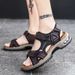 Brand Summer Men's Genuine Leather Slippers Gladiator Men Beach Sandals Soft Comfortable Outdoors Wading Shoes 38-46_vogvips.com