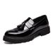 2025 Spring And Autumn Youth Slip-On Loafers Thick-Soled Height-Increasing Black Fashion Men's Casual Leather Shoes_vogvips.com