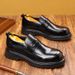 New Releases In December Casual Style Slip-On Loafers Men's Genuine Leather Business Thick-Soled Shoes Dropshipping Moccasins_vogvips.com