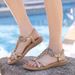 2026 New Cross-Border Bohemian Cross-Strap Sandals Beach Women's Rhinestone Flat Comfortable Shoes_vogvips.com