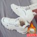 Summer High-Top Fleece-Lined Thickened Warm Cotton Sports Sneakers Men's Casual White Trendy Snow Winter Shoes_vogvips.com