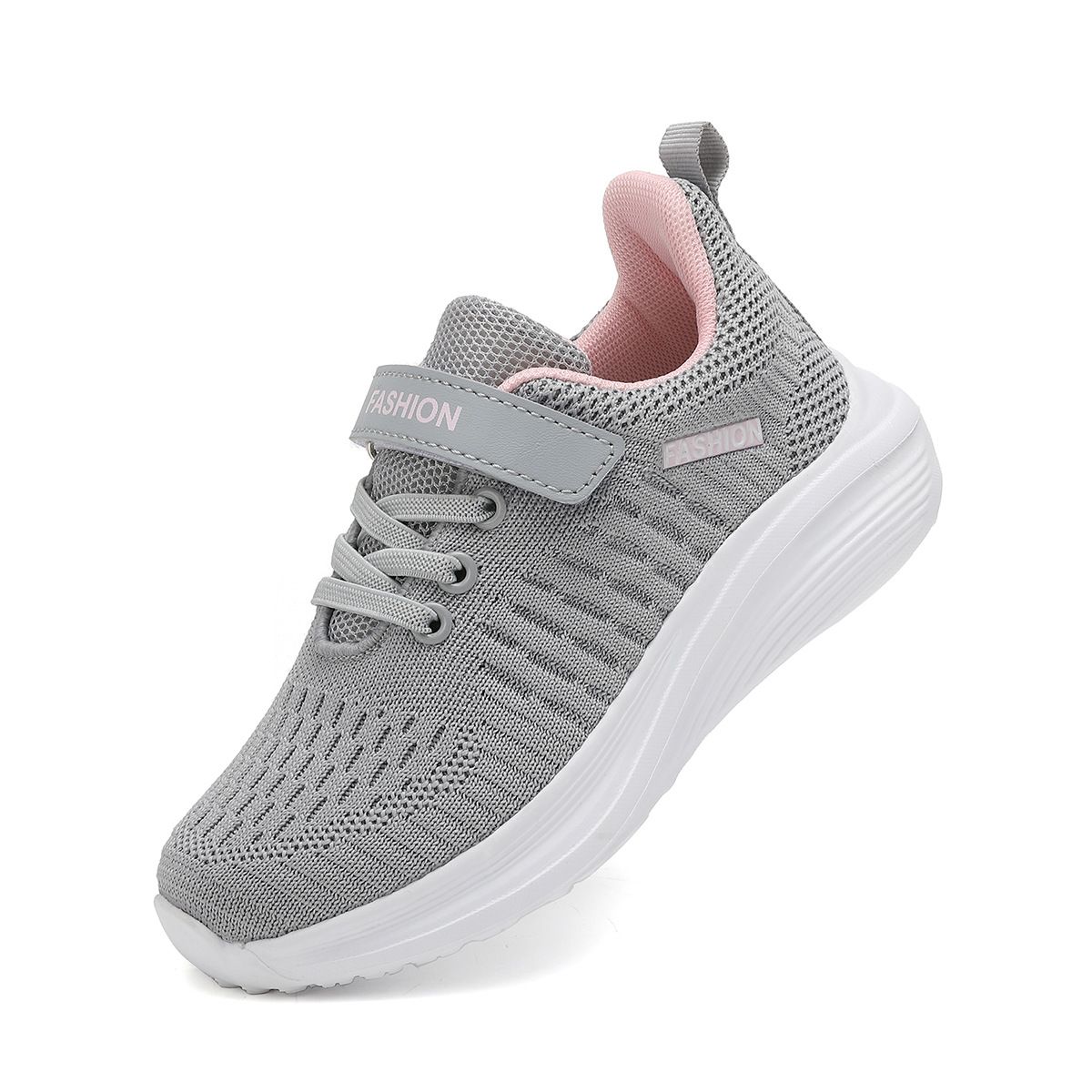 Girls' Mesh Fabric, New Spring And Autumn Foreign Trade Sports Shoes, Breathable Fly-Knit Children's Outdoor Trendy_vogvips.com