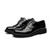 2025 Summer New Mid Top British Style Patent Leather Shoes, Big Toe Versatile Short Boots, Workwear Shoes Trend 8116-R_vogvips.com