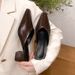 Summer Chic Plus Size Chunky Heel Slip-On Mules Closed Toe Mid Heel Slippers For Women Easy Wear Casual Shoes New Style_vogvips.com