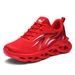 Shoes Men Fashion Athletic Sports Blade Cushioning Sneakers Knit Jogging Trainers Flame Printed Lightweight Running Shoe_vogvips.com