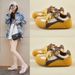 Retro German Training Little White Shoes Female Students Platform Heightening Shoes Casual Street Shooting Shoes_vogvips.com