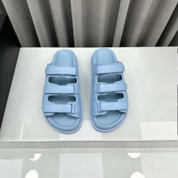 2026 New Handmade Women's Slippers Size35-41 Genuine Leather Flat Platform Summer Slides Leisure Designer Shoes Zapatos_vogvips.com