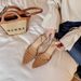Whoever Wears Them Looks Good~Unique And Sophisticated! French Retro Pointed-toe Hollow-out Block-heeled Closed-toe_vogvips.com