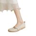 Round Head Pearl Mary Jane Shoes Women's Soft-soled Small Fragrant Evening Breeze Gentle Soft Leather Shallow Mouth Single Shoes_vogvips.com