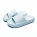 4CM Thick Sole Slippers For Women, Summer Bathroom Shower Home Use EVA Soft Sole Large Size Stepping On Feces Feeling Cool Slippers_vogvips.com