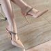 2026 New Model Pointed Toe Nude Pink Rhinestone Elegant Thin Heel Women's Sandals, Chic Closed-Toe Mules_vogvips.com