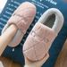 Winter Home Thick-Soled Cotton For Women, Furry Round-Toe Shoes, Indoor Slippers_vogvips.com