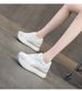 Platform Sports Forrest Gump Shoes Women's Ankola Red Round Head Color Matching Casual Dad Shoes_vogvips.com