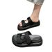 Chunky Platform Sandals For Women - Soft Non-Slip Summer Slides With Velcro Strap Comfortable Maternity & Beach Slippers_vogvips.com