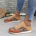 Sports Shoes For Women 2025 New Large Thick Sole Leopard Print Casual Low Cut Sports Single Shoe Straight_vogvips.com