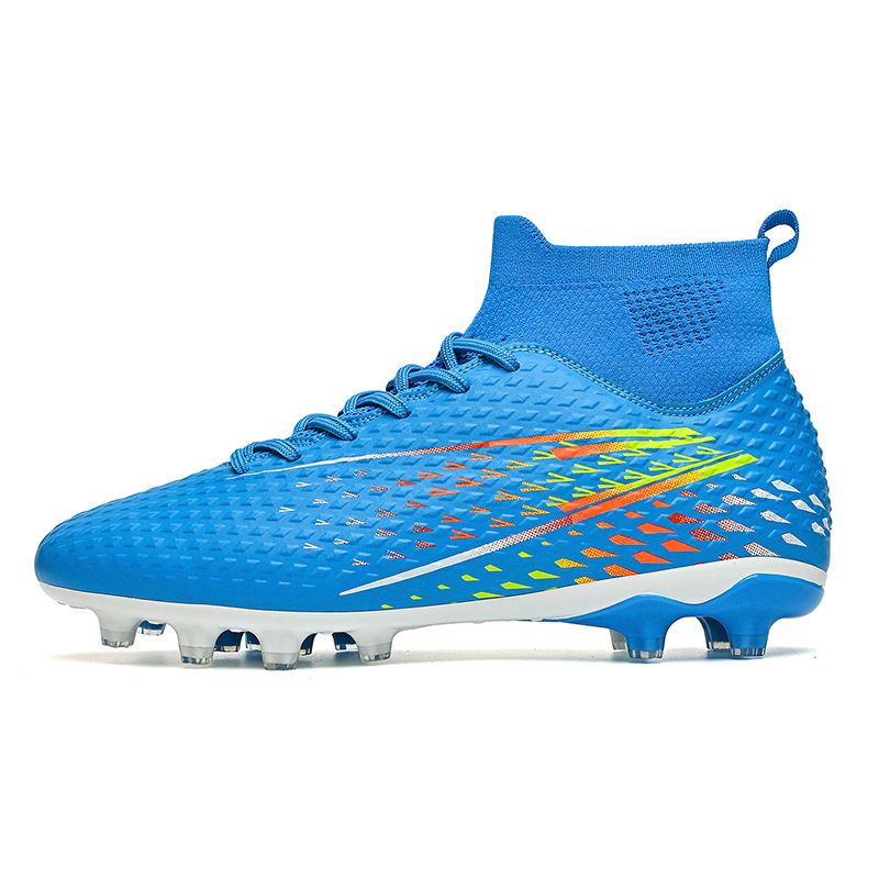 High-Top Soccer Cleats For Men & Women - AG/TF Studs For Outdoor Training & Matches - Lightweight Synthetic Leather Upper With Anti-Slip Rubber Sole -_vogvips.com