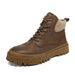 Light Luxury Men's Martin Boots Retro Medium Help Light Luxury Outdoor Non-slip Tooling Boots Leather Boots Men's Shoes_vogvips.com