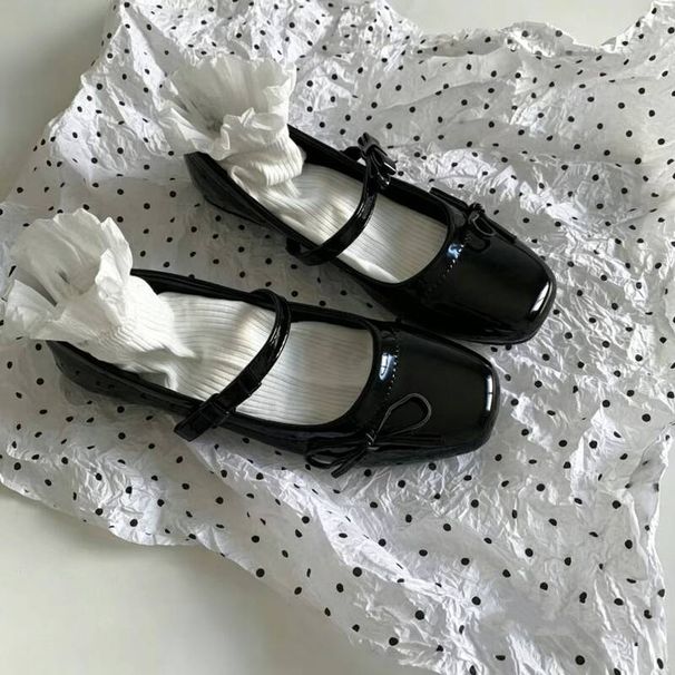 French-style Retro Flat For Women, 2026 Spring New Model, Bowknot Ballet Shoes, Shallow Evening Mary Jane Shoes_vogvips.com