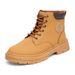 Men's High Top Martin Boots Korean Style Thick Soled Non Slip Work Short Trendy Shoes_vogvips.com