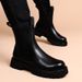 Martin Boots Men's Korean Chelsea Boots Men's Heightening Cigarette Boots High Top Leather Boots_vogvips.com