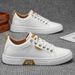 Men's Shoes 2026 Breathable Versatile Casual Men's Leather Shoes Slip-On Summer Sneakers_vogvips.com