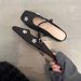 Rhinestone Flower Peep-Toe Slippers Summer 2025 New French Style Stunning Half Mules Mary Jane Shoes For Women_vogvips.com