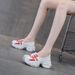 Dad Shoes Platform-soled Casual Single Shoes Women's Shallow Mouth Versatile Height-increasing Small White Shoes_vogvips.com