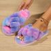 Furry For Women, Autumn And Winter, Outdoor Non-Slip Indoor Thick Sole Home Fuzzy Maternity Cotton Slippers_vogvips.com