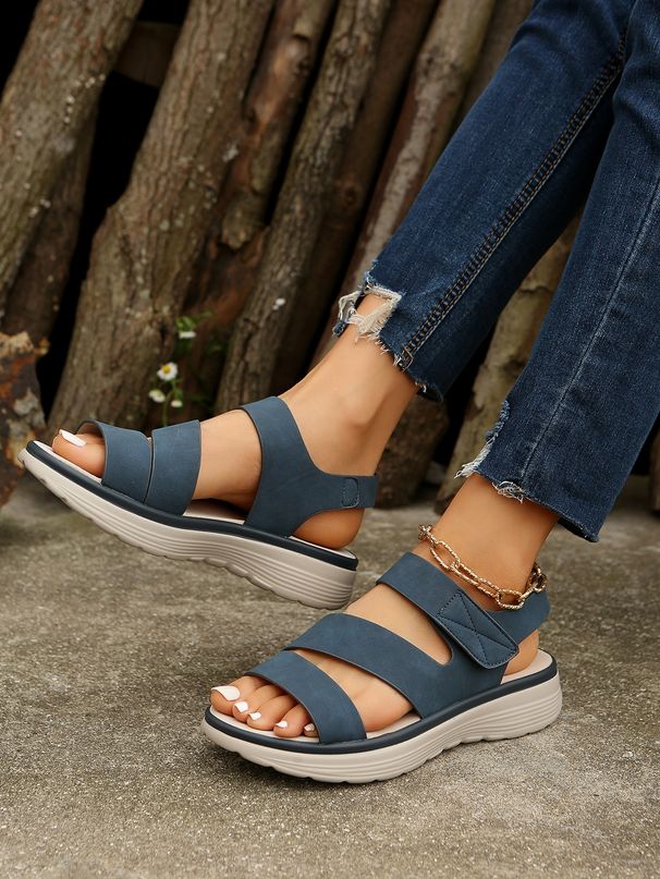 New Women's Wide Width Comfort Wedge Sandals - Retro Style Lightweight Casual Summer Shoes_vogvips.com