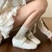 Women's Silver Velcro Ballet Flat Mary Jane Casual Shoes Style Sheepskin Version New Sports_vogvips.com