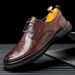 Internet Celebrity Loafers Men's Casual Business British Style Lace-up Small Leather Trendy Driving Shoes_vogvips.com