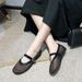 Round Head Fish Mesh Hollowed Out Ballet Flat For Women's Spring And Summer New Line With Buckle Mary Jane Single Shoes_vogvips.com