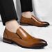 Men's Genuine Leather Brogue Loafers Dress Shoes With Wingtip Perforations Comfortable Business Casual Oxfords Office &_vogvips.com
