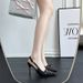 Baotou Women's Sandals 2024 New Patent Leather Versatile Stiletto Professional Work High Heels One-Strap Open Back_vogvips.com