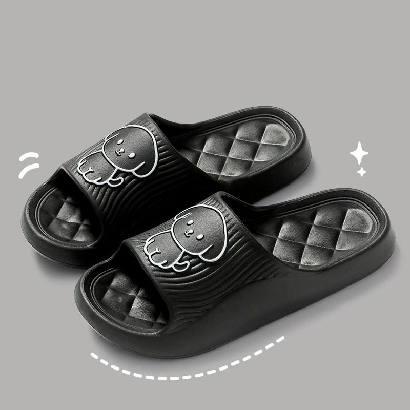 Cute Couple Pillow Slippers Female Summer Wear 2024 New Bathroom Bath Non-slip Indoor Home Eva Thick Bottom Sandals_vogvips.com